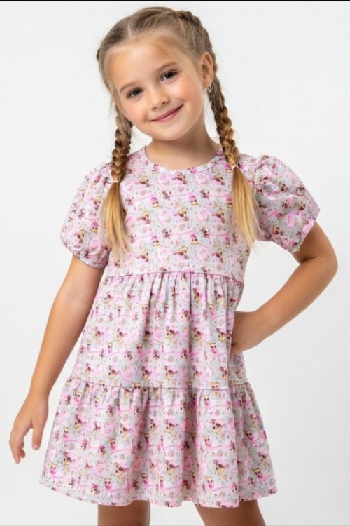 HER YERİ BEBEKLİ ELBİSE Pembe