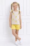 ÜST HER YERİ LİMONLU ŞORTLU TAKIM  Bej