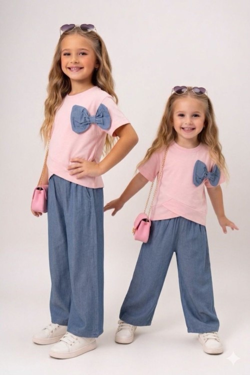 ÜST KENARI BÜYÜK FİYONKLU ÖNÜ ASİMETRİK KESİM İSPANYOL TAKIM  Pudra