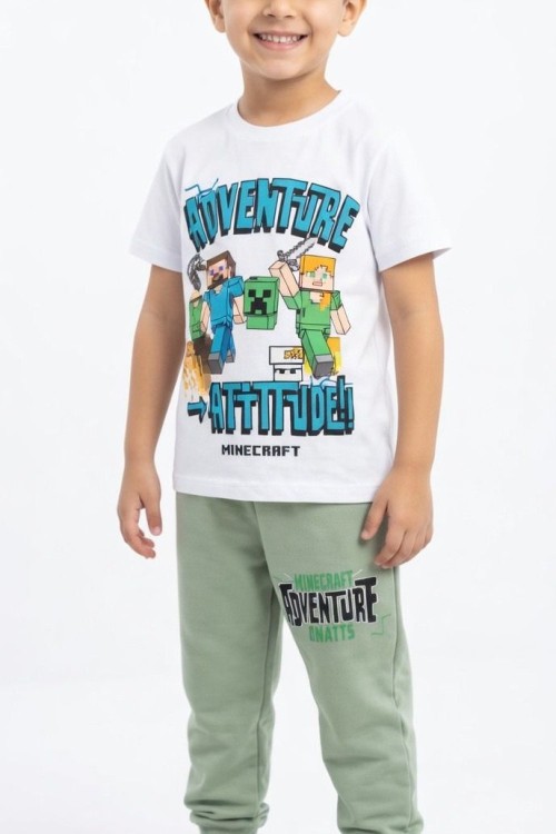 ADVENTURE MİNECRAFT ALT UZUN EŞOFMAN TAKIMI  Yeşil