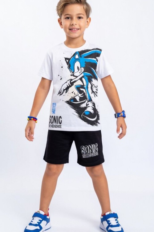 SONİC THE HEDGEHOG ŞORTLU TAKIM  Siyah