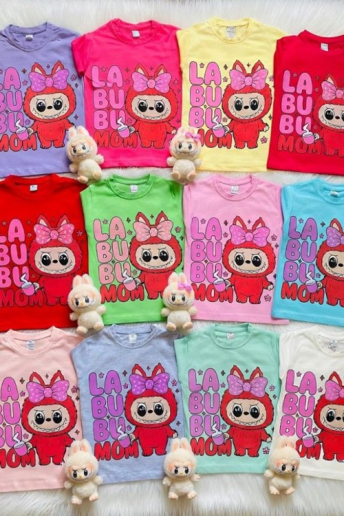 LABUBU MOM UZUN KOL TEK SWEET  Pembe