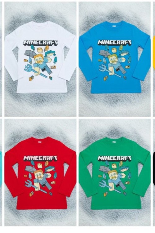 MİNECRAFT UZUN KOL TEK SWEET  Beyaz