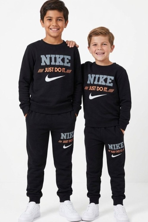 2 İP ŞARDONLU NIKE JUST DO IT  EŞOFMAN TAKIMI  Siyah