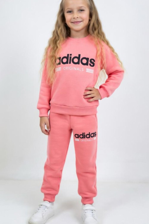 2 İP ŞARDONLU ADİDAS OGINALS EŞOFMAN TAKIMI  Somon