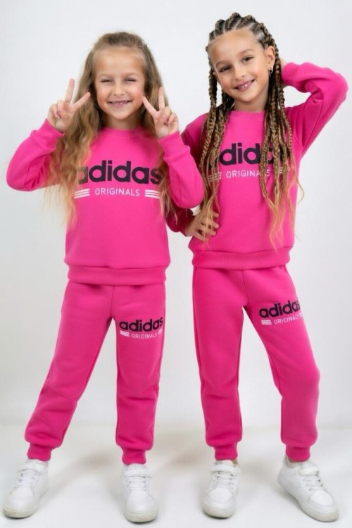 2 İP ŞARDONLU ADİDAS OGINALS EŞOFMAN TAKIMI  Pembe