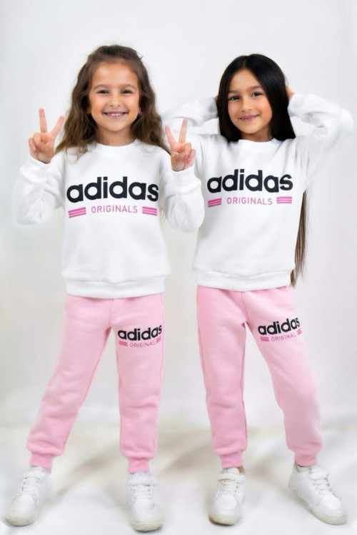 2 İP ŞARDONLU ADİDAS OGINALS EŞOFMAN TAKIMI  Beyaz