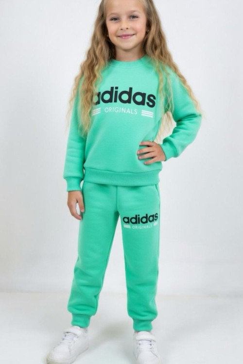 2 İP ŞARDONLU ADİDAS OGINALS EŞOFMAN TAKIMI  Su Yeşili