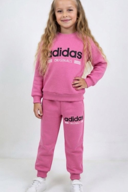 2 İP ŞARDONLU ADİDAS OGINALS EŞOFMAN TAKIMI  Açık Pembe