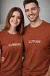 KAMPANYALI UNİSEX KESİK YAZILI LUFIAN TİŞÖRT  Kahverengi