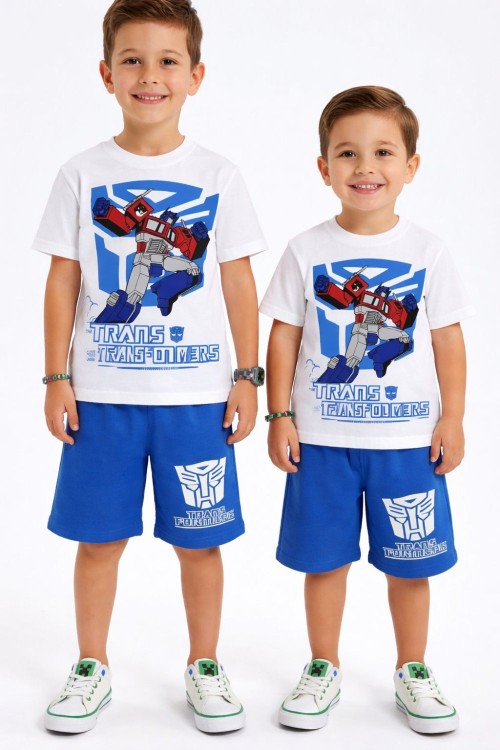 TRANS FORMERS ŞORTLU TAKIM  Mavi