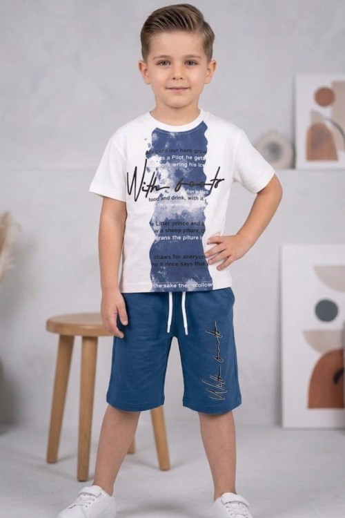 WİTH GOOTR CEPLİ ŞORTLU TAKIM  Mavi