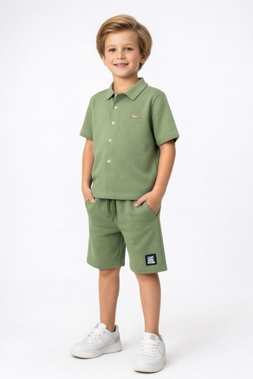 CMK NEW MODEL GÖMLEK ŞORTLU TAKIM  Yeşil