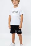 LUFỊAN YAZILI ŞORTLU  TAKIM  Beyaz