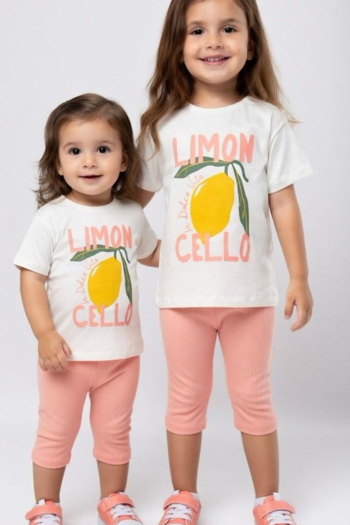 LİMON CELLO YAZILI FİTİLLİ KAPRİ TATYLI TAKIM Somon