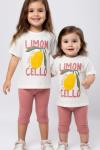 LİMON CELLO YAZILI FİTİLLİ KAPRİ TATYLI TAKIM Gül
