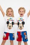 HEY MICKEY OVERSİZE ŞORTLU TAKIM  Beyaz