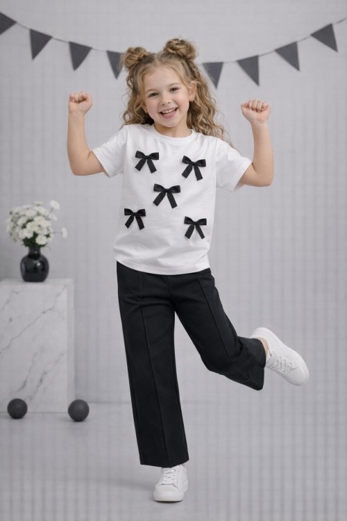 ÜST 5 FİYONKLU KISAKOL ALT UZUN EŞOFMAN TAKIMI  Beyaz