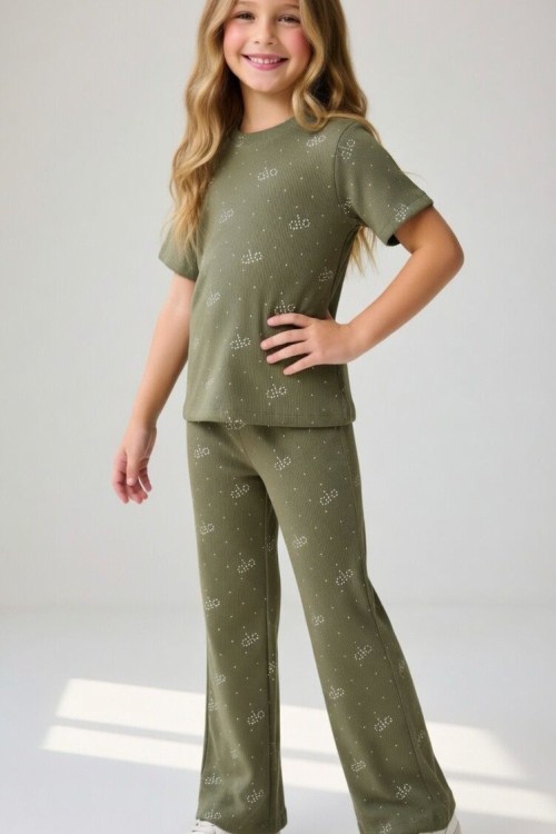 HERYERİ TAŞLI ALO YAZAN KISAKOL İSPANYOL TAKIM  Yeşil