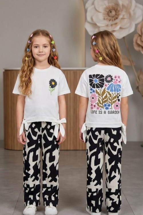 ÖNÜ PAPATYA SIRT BASKILI YANDAN BAĞLAMALI İSPANYOL TAKIM Siyah