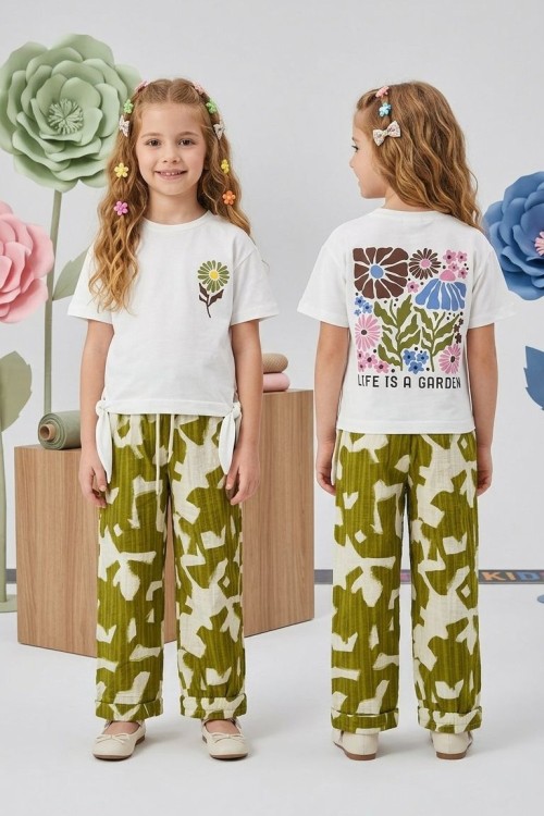 ÖNÜ PAPATYA SIRT BASKILI YANDAN BAĞLAMALI İSPANYOL TAKIM Yeşil