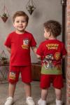 LOONEY TUNES TAZMANYA SIRT BASKILI ŞORTLU TAKIM  Kırmızı