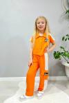 ETİKETLİ GÖMLEKLİ CEPLİ KETEN İSPANYOL TAKIM  Turuncu