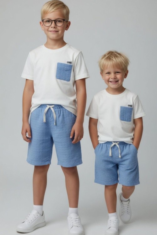 STRIVE CEPLİ ŞORTLU TAKIM  Mavi