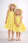 SIFIRKOL PARÇALI ŞAPKALI ELBİSE  Sarı