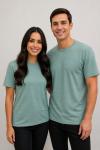 KAMPANYALI UNİSEX  TEK DÜZ  TİŞÖRT  Su Yeşili