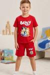BLUEY ŞORTLU TAKIM  Kırmızı