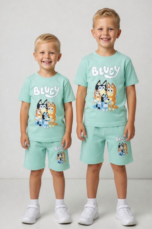 BLUEY ŞORTLU TAKIM  Su Yeşili