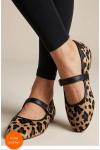 LEOPAR DESEN KEMERLİ BABET Kahverengi