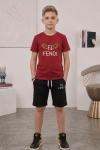 UYGUN KÜÇÜKLER FENDİ ŞORTLU TAKIM Kırmızı