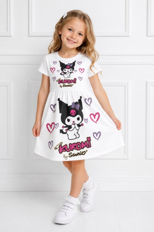 KUROMİ KALPLİ PENYE ELBİSE Krem