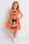 KUROMİ KALPLİ PENYE ELBİSE Somon