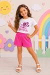 KAMPANYALI BARBİE KALPLİ FİTİLLİ ŞORTLU TAKIM  Ekru Pembe