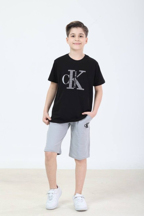 GARSON BOY CALVİN CK ŞORTLU TAKIM  Siyah