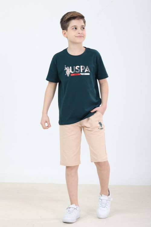 GARSON BOY USPA SİNCE ŞORTLU TAKIM  Petrol Yeşili