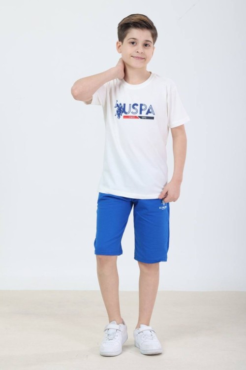 GARSON BOY USPA SİNCE ŞORTLU TAKIM  Beyaz