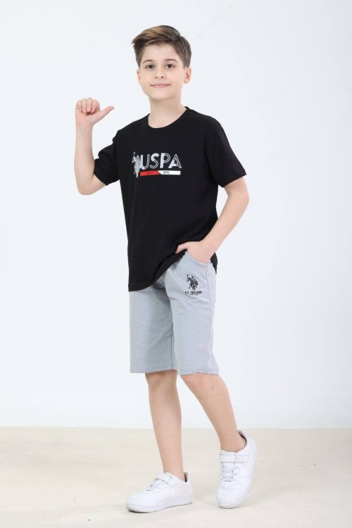 GARSON BOY USPA SİNCE ŞORTLU TAKIM  Siyah