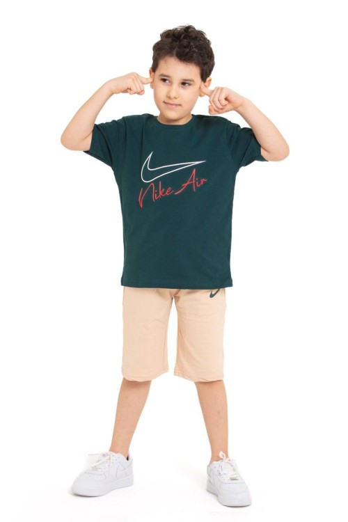 GARSON BOY NİKE AİR ŞORTLU TAKIM  Koyu Yeşil