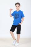 GARSON BOY KENZO ASLAN DESENLİ ŞORTLU TAKIM  Mavi