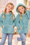 TAM FERMUAR LİFE İS BLOOM YAZILI ÇİÇEK DESENLİ CEPLİ PELUŞ CEKET Yeşil