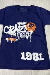 1981 CRAZY THİNGS YAZAN ERKEK TARZ TİŞÖRT  Lacivert