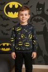 2 İP BATMAN ERKEK EŞOFMAN TAKIMI  Siyah