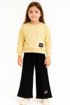 2 IP ETİKET DETAYLI ÇİMALI KIZ TAKIM  Sarı