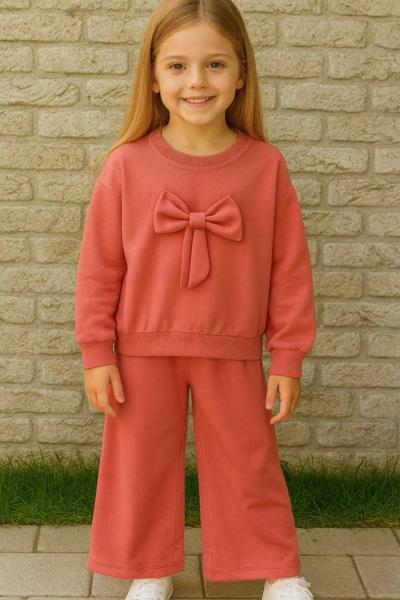 2 İP ÖNÜ FİYONKLU SADE İSPANYOL KIZ TAKIM  Nar Çiçeği