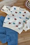 2 İPLİKLİ AYICIKLI SWEET TAKIM  Mavi