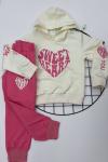 2İP SWEET HEART YAZAN KAPŞONLU EŞOFMAN TAKIMI  Pembe